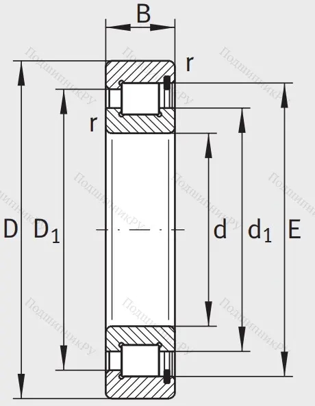 Однорядный роликовый подшипник SL 18 3014 A XL C 3
