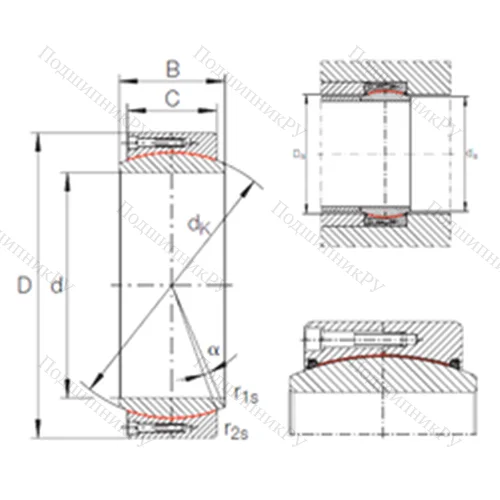 Подшипник скольжения сферический GE 560 DW