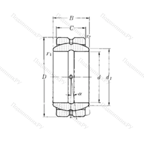 Подшипник скольжения сферический SA 2-80B