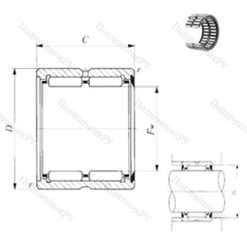 Подшипник игольчатый радиальный RNA 6915U