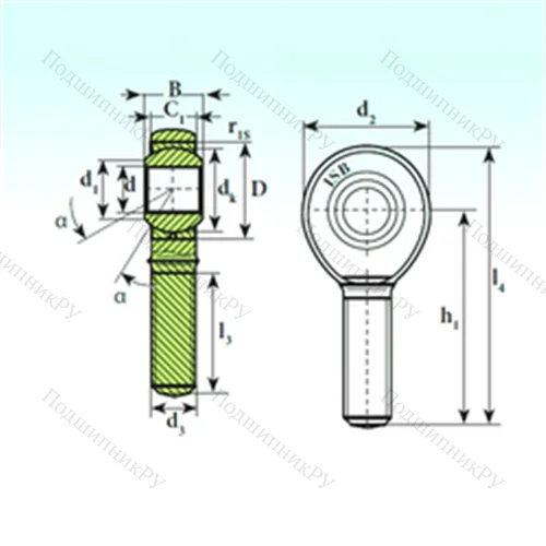 Подшипник скольжения сферический TSM 20 C