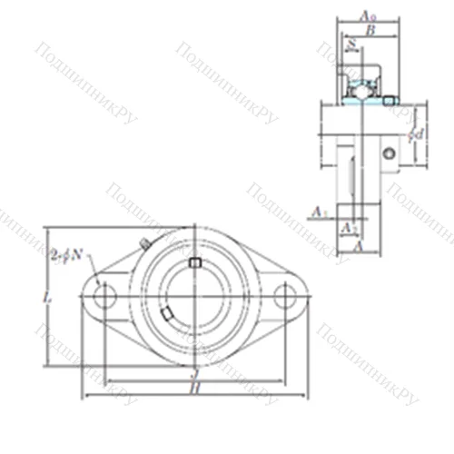 Подшипниковый узел шариковый радиальный UCFL 320-63