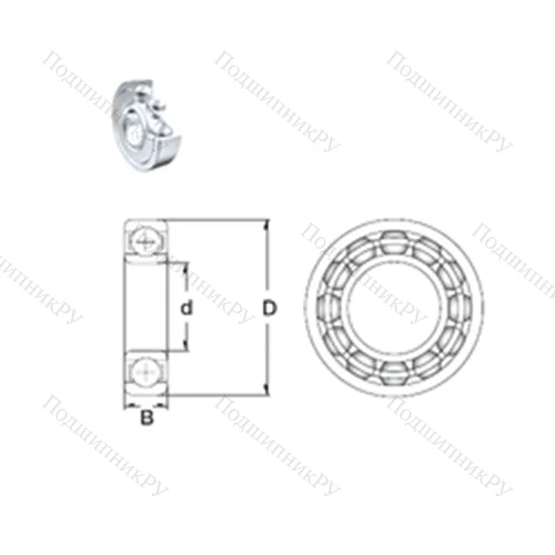 Подшипник шариковый радиальный 16009-2Z