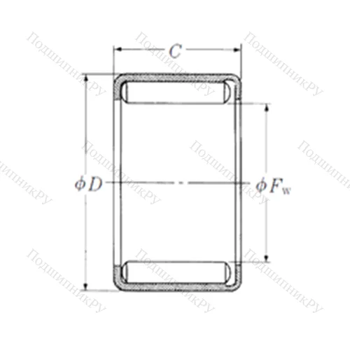 Подшипник игольчатый радиальный Y-1210