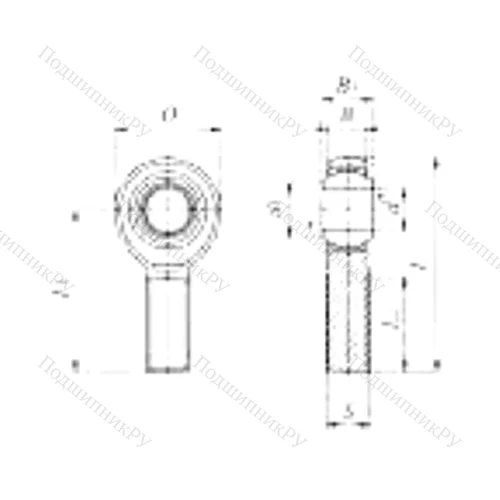 Подшипник скольжения сферический POSB 12