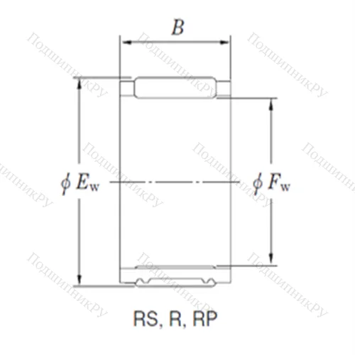 Подшипник игольчатый радиальный RP 303927