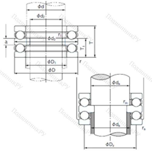 Подшипник шариковый упорный 52418