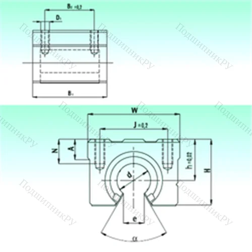 Подшипник шариковый линейный SBR 25-UU от производителя  NBS