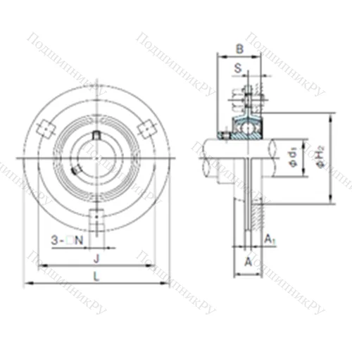 Подшипниковый узел шариковый радиальный BPF 5