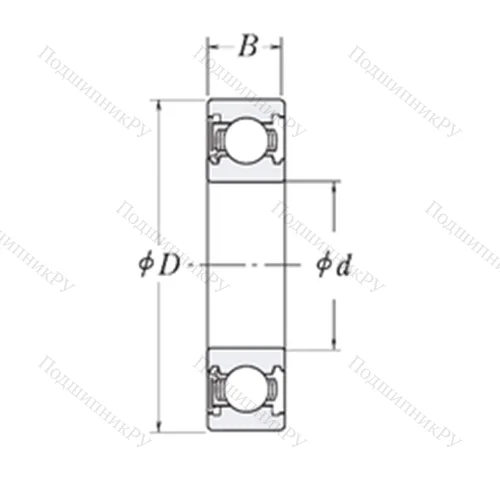 Подшипник шариковый радиальный KLNJ 3/8-RS