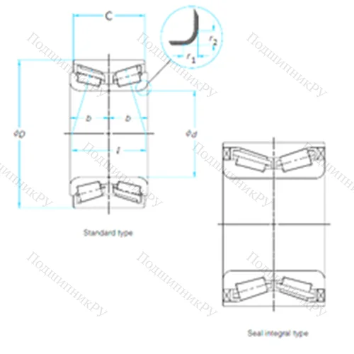 Подшипник роликовый упорно-радиальный RW 409
