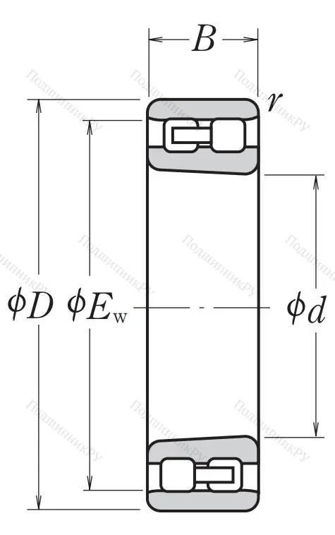 Роликовый цилиндрический подшипник NN 3012 TBKRE 44CC 0P 4