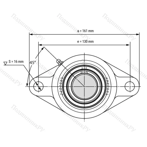 Подшипниковый узел UCFL 207 - Вал: 35 мм