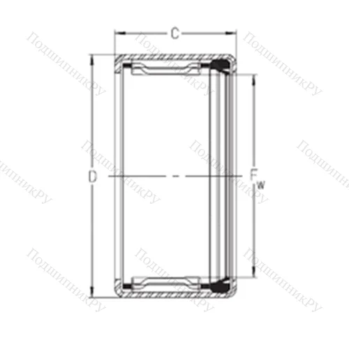 Подшипник игольчатый радиальный SCE 129P