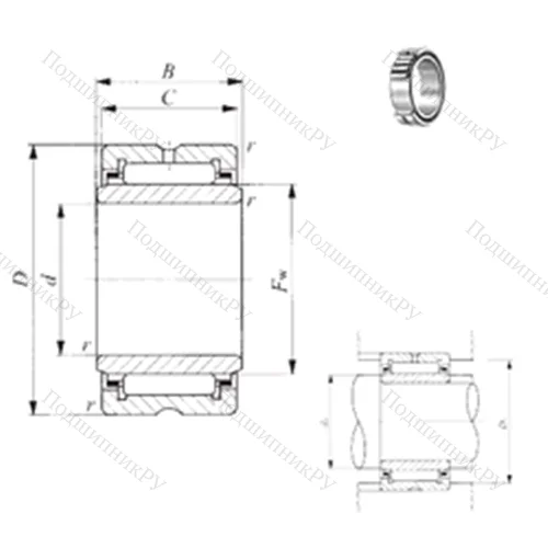 Подшипник игольчатый радиальный TRI 10013550