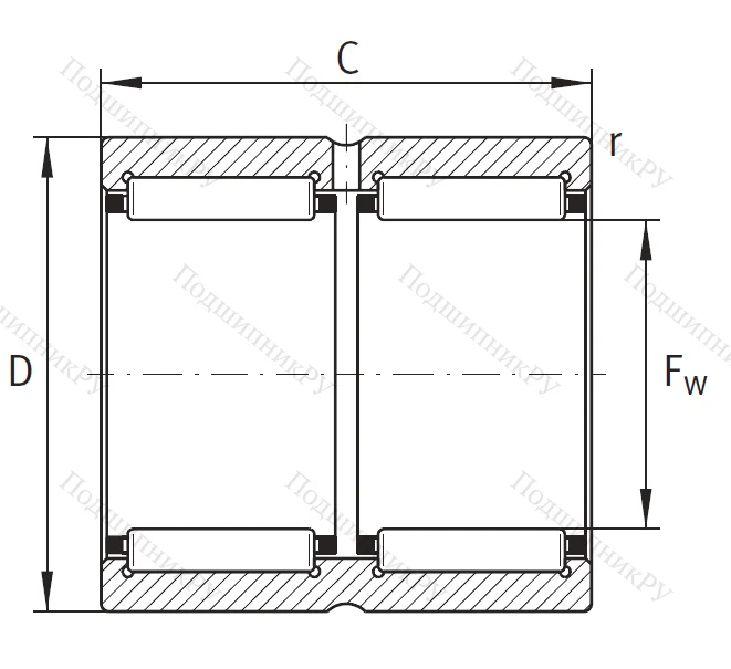 Игольчатый подшипник RNA 6909
