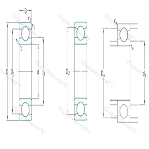 Подшипник шариковый радиальный WBB 1-8701
