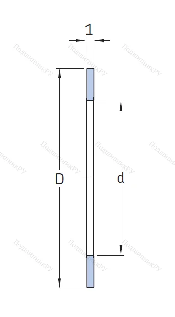 Игольчатый подшипник упорное кольцо AS 1226