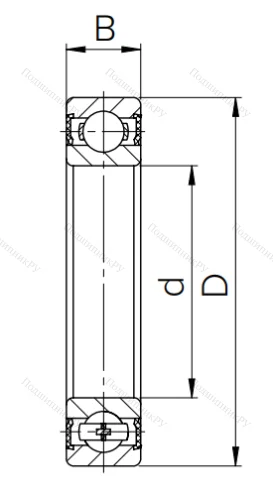 Шариковый однорядный подшипник 180317 (6317 2RS) в Томске