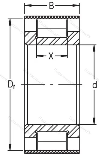 Однорядный роликовый подшипник RSL 18 3018 A