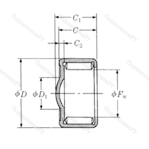 Подшипник игольчатый радиальный ZY-1411 от производителя  NSK
