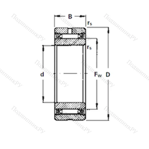 Подшипник игольчатый радиальный NA 2065