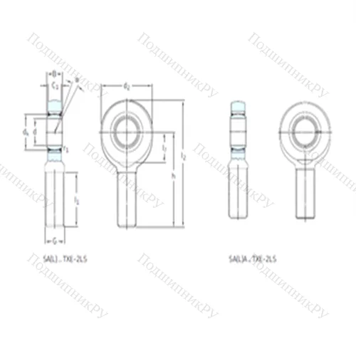 Подшипник скольжения сферический SA 40TXE-2LS от производителя  SKF