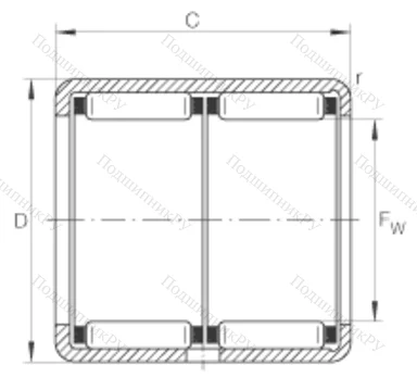 Игольчатый подшипник HK 2030 ZW