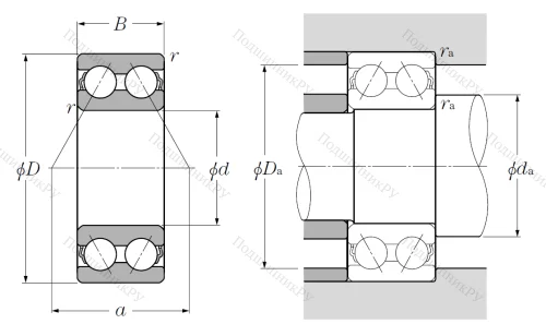 Двухрядный шариковый подшипник 5209 S от производителя  NTN