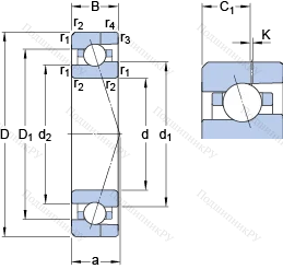 Подшипник 7001 ACE/HCP 4AH