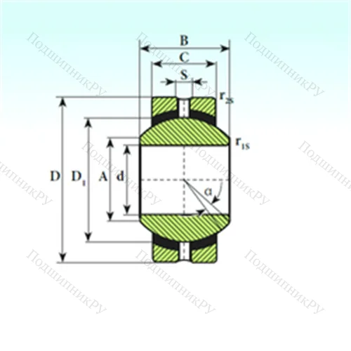 Подшипник скольжения сферический SSR 22