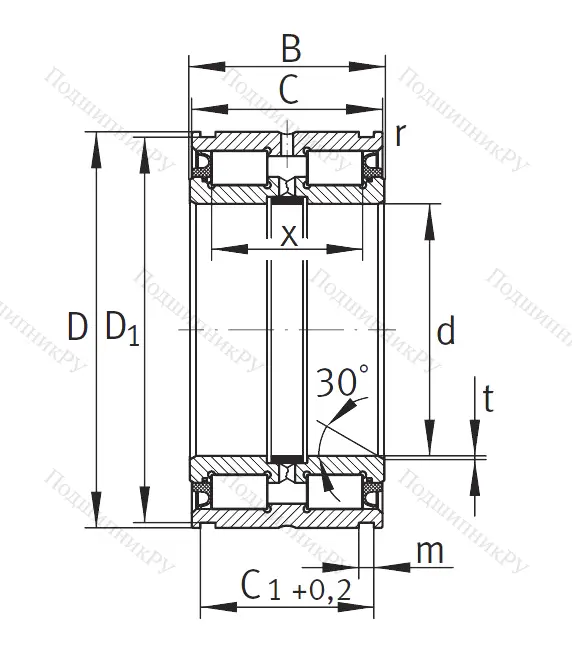Двухрядный роликовый подшипник SL 04 5013 PP 2NR