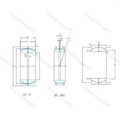 Подшипник скольжения сферический GEP 280FS