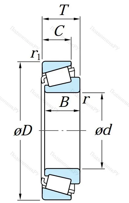 Конический роликовый подшипник 32226 JR OE2D35OX30