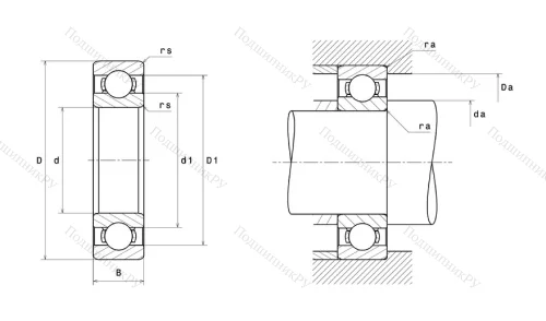 Высокотемпературный  подшипник 6213 F 604 от производителя  SNR