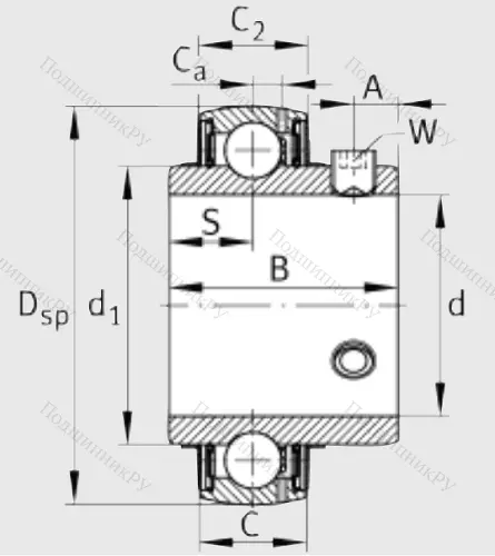 Корпусный подшипник UC 208 в Томске