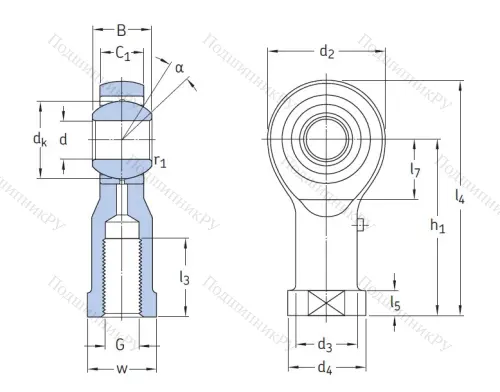 Наконечник штока с внутренней резьбой SIKAC 30 M/VZ 019 в Томске