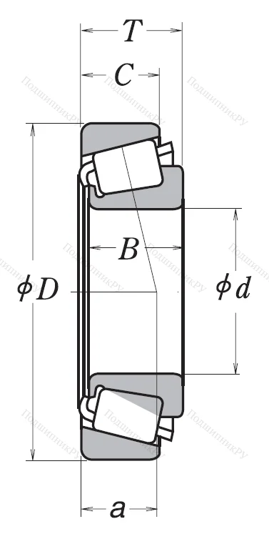 Конический роликовый подшипник HR 32305 J
