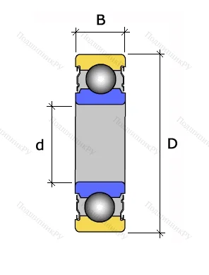 Однорядный шариковый подшипник 6209 HVZZ