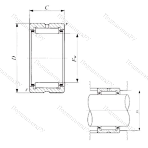 Подшипник игольчатый радиальный TAF 304020/SG