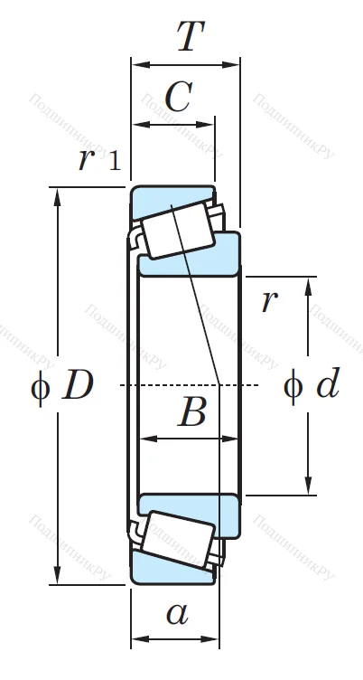Конический роликовый подшипник 32308 JR ALGGJGENZR