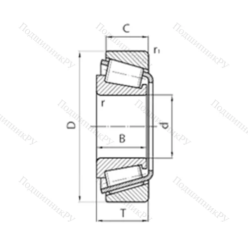 Подшипник роликовый радиально-упорный JL 69349/10