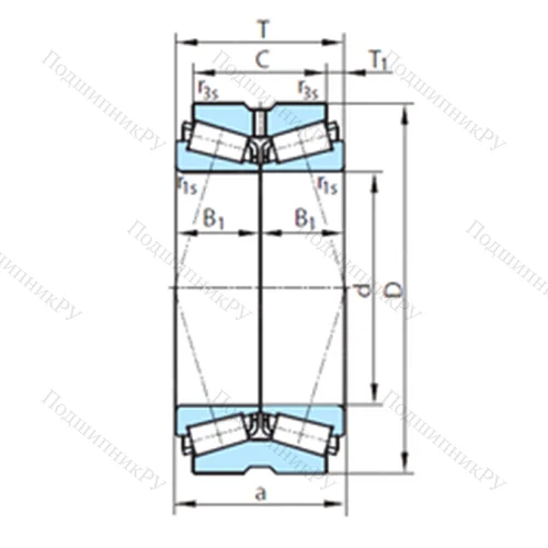 Подшипник роликовый радиально-упорный  610-7