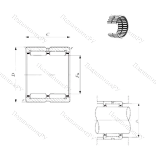 Подшипник игольчатый радиальный RNA 6918