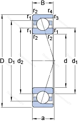 Подшипник 7008 ACDTP/P 4B