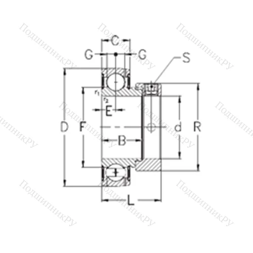 Подшипник шариковый радиальный GRAE 25-NPPB