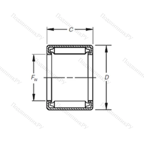 Подшипник игольчатый радиальный BH-2210