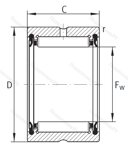 Игольчатый подшипник RNA 4901 2RS