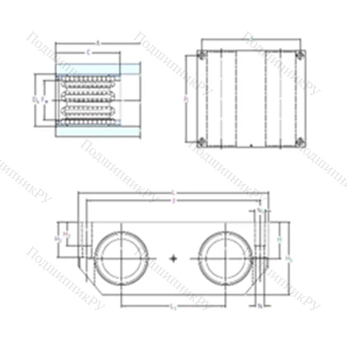 Подшипник шариковый линейный LQBR 12-2LS от производителя  SKF
