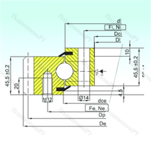 Подшипник шариковый опорно-поворотный